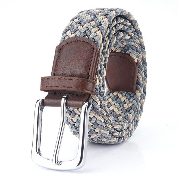 Ceinture Tressée Homme, coloris Gris foncé et clair