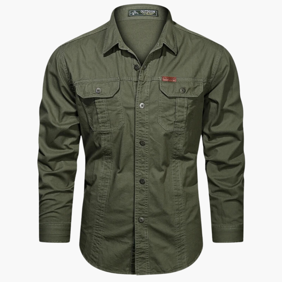 Chemise d'extérieur pour homme, coloris Vert armée