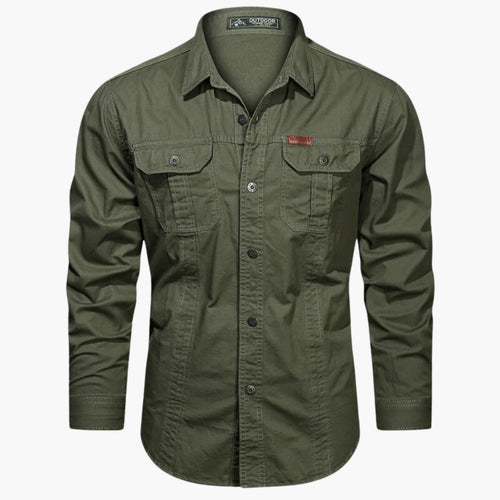 Chemise d'extérieur pour homme, coloris Vert armée