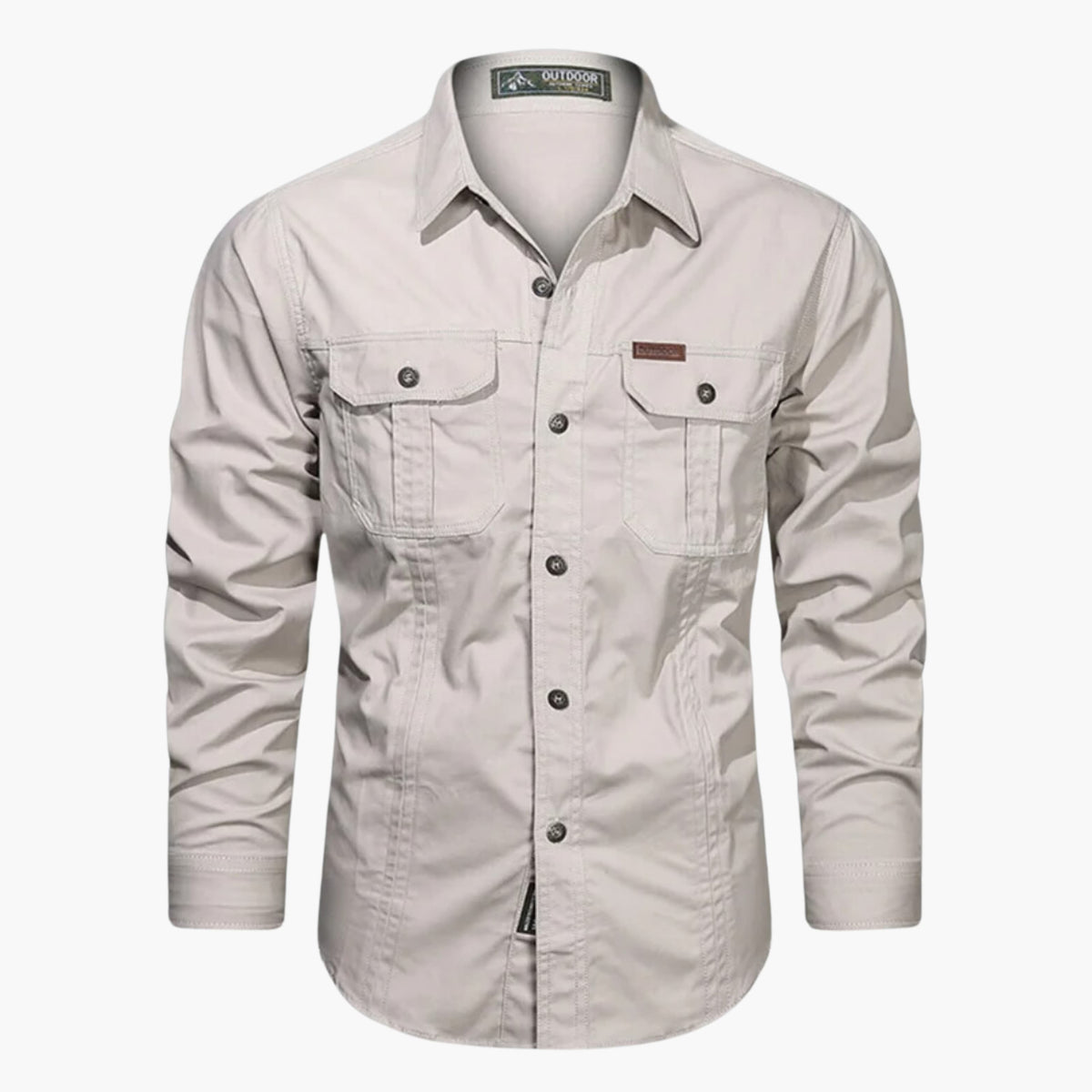 Chemise d'extérieur pour homme, coloris Beige
