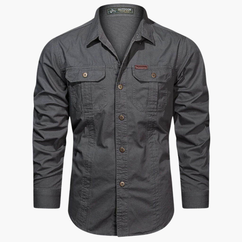 Chemise d'extérieur pour homme, coloris Gris