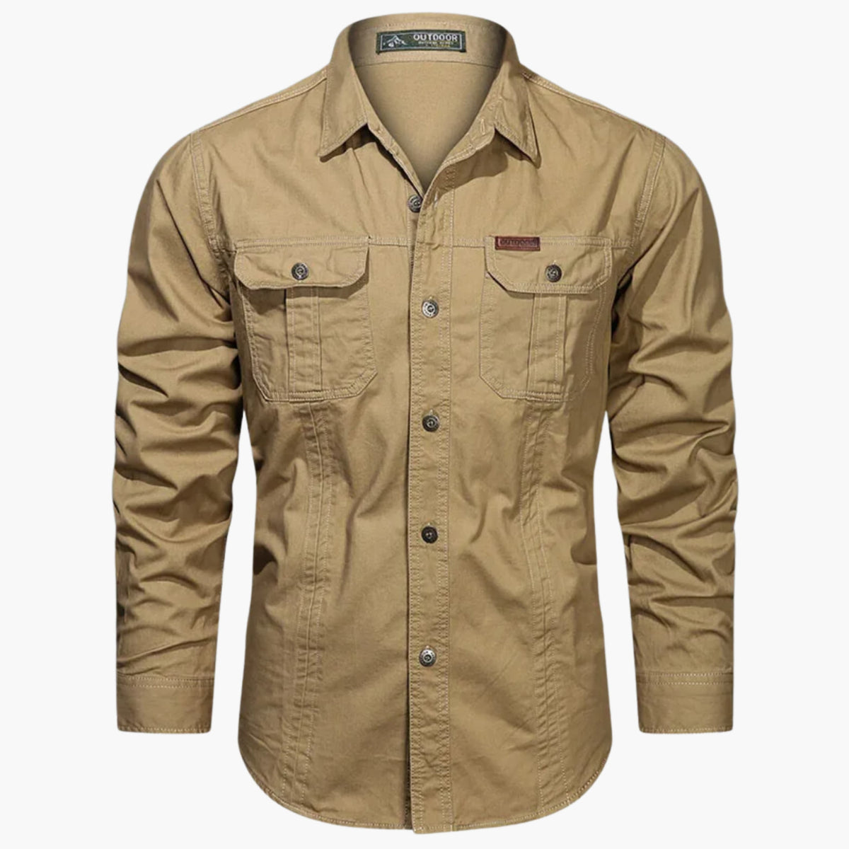 Chemise d'extérieur pour homme, coloris Kaki