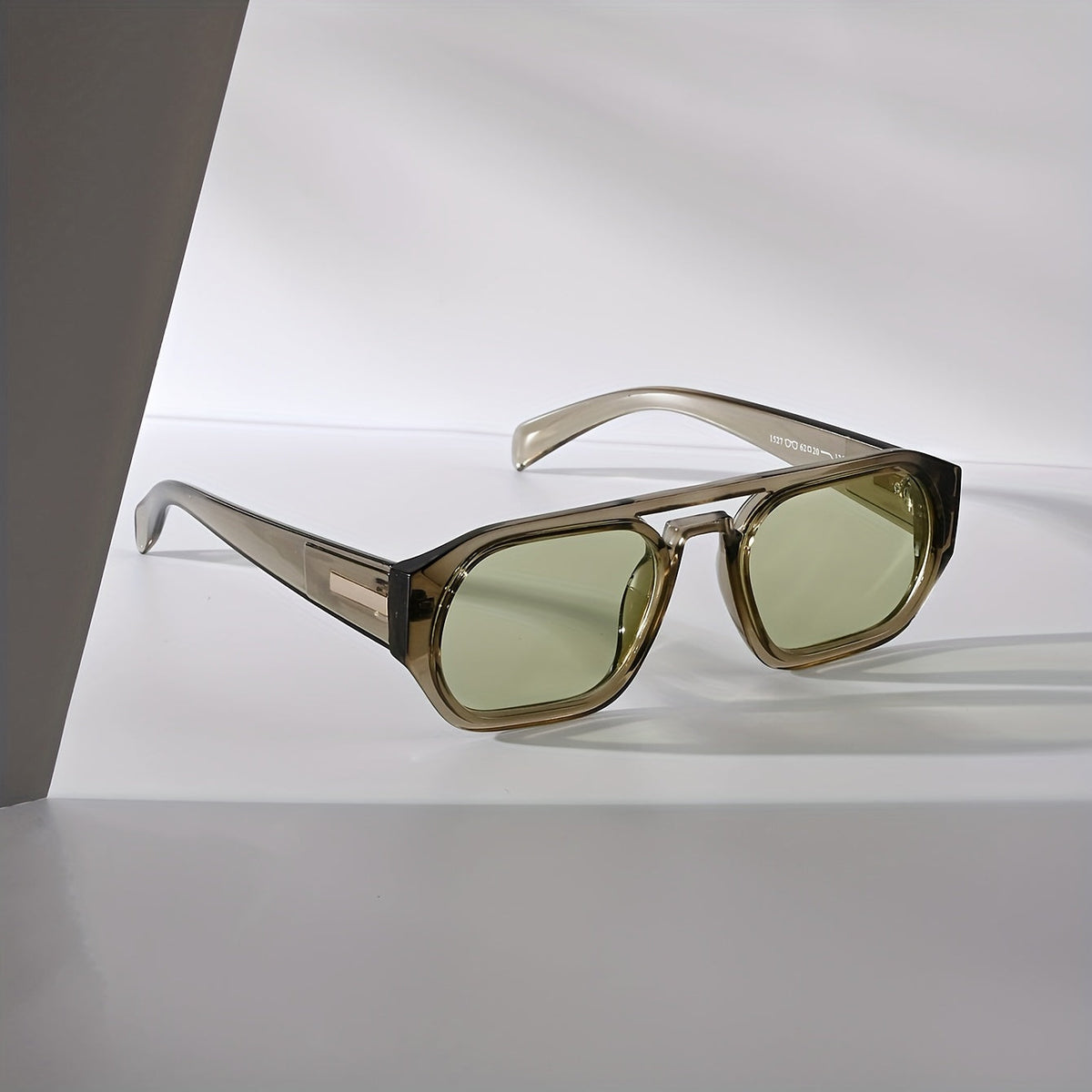 Lunettes à double pont pour hommes, coloris Vert