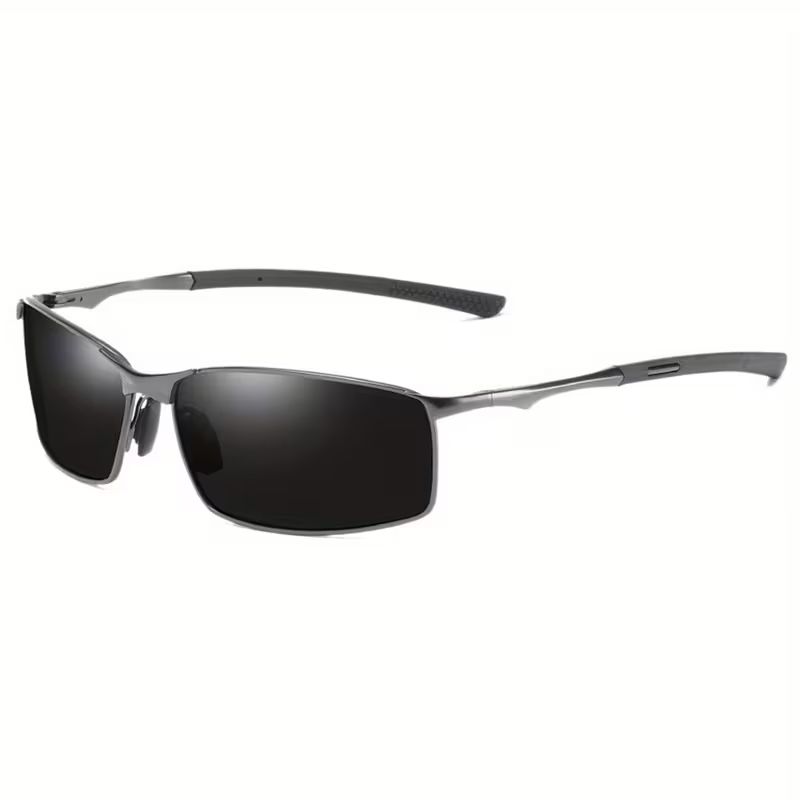 Lunettes de soleil homme à monture fine, coloris Noir canon