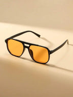 Lunettes de soleil homme à pont clé, coloris Orange