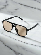 Lunettes de soleil homme à pont clé, coloris Marron