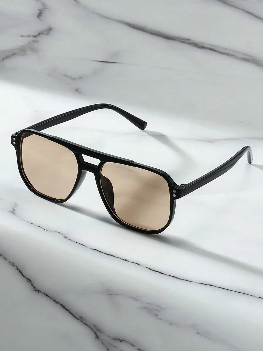 Lunettes de soleil homme à pont clé, coloris Marron
