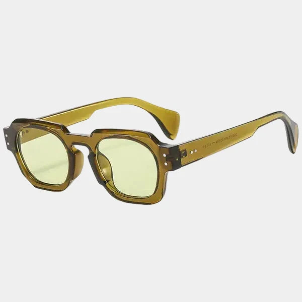 Lunettes de soleil homme carrées, coloris Vert