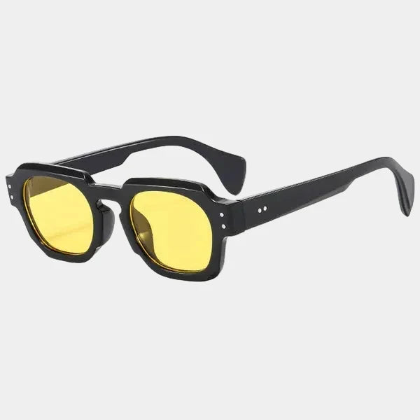 Lunettes de soleil homme carrées, coloris Jaune