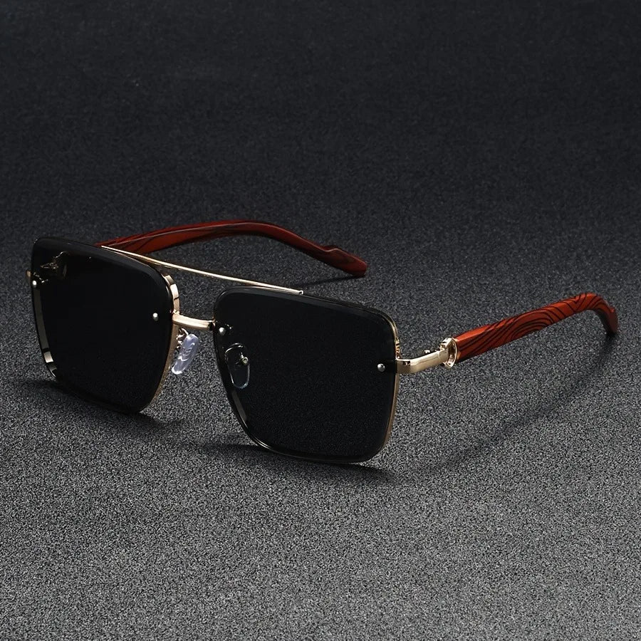 Lunettes de soleil homme géométriques, coloris Noir