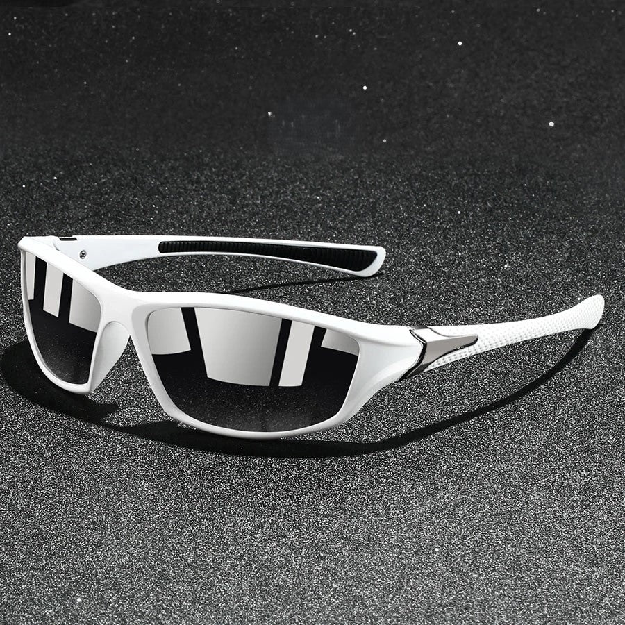 Lunettes de soleil homme rectangulaires, coloris Blanc