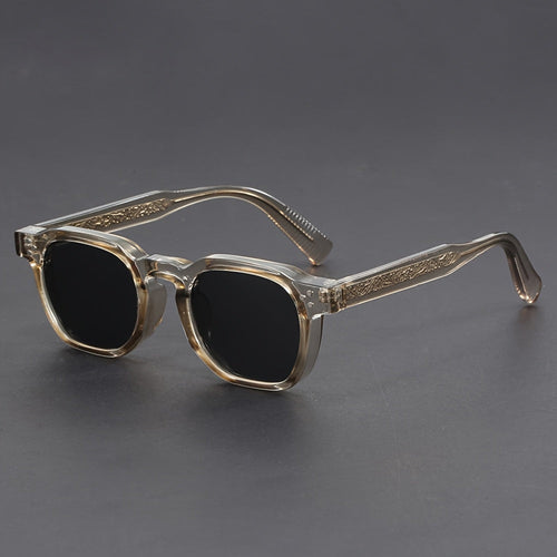 Lunettes de soleil homme rétro, coloris Champagne
