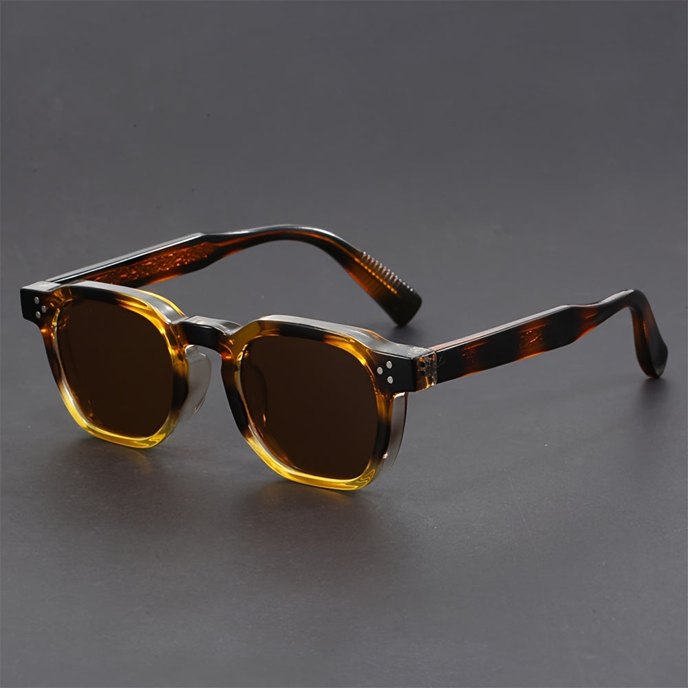 Lunettes de soleil homme rétro, variante Brun écaille