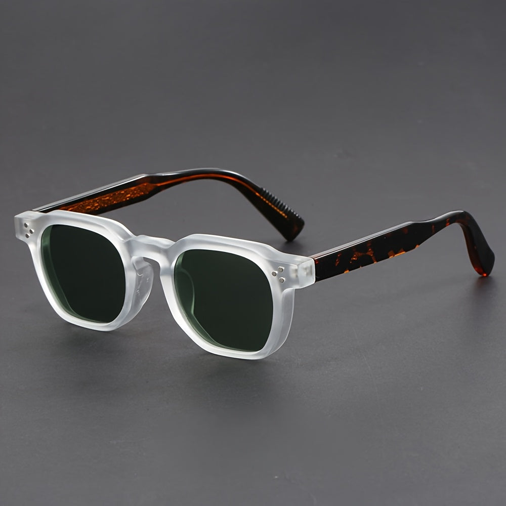 Lunettes de soleil homme rétro, coloris Blanc