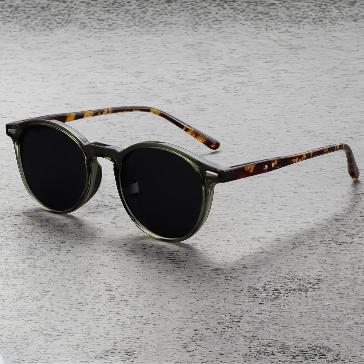 Lunettes de soleil homme rondes vintage, coloris Vert