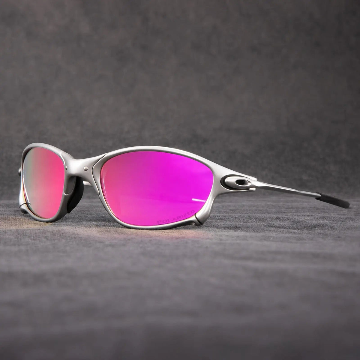Lunettes de soleil homme sport, coloris Rose & Argent