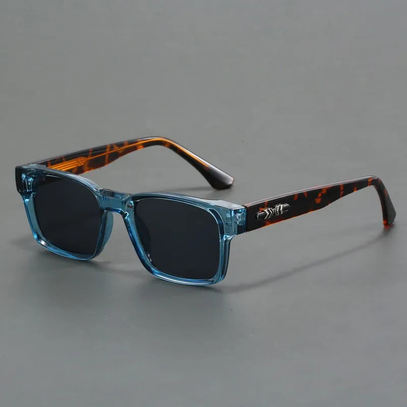 Lunettes homme monture carrée, coloris Bleu