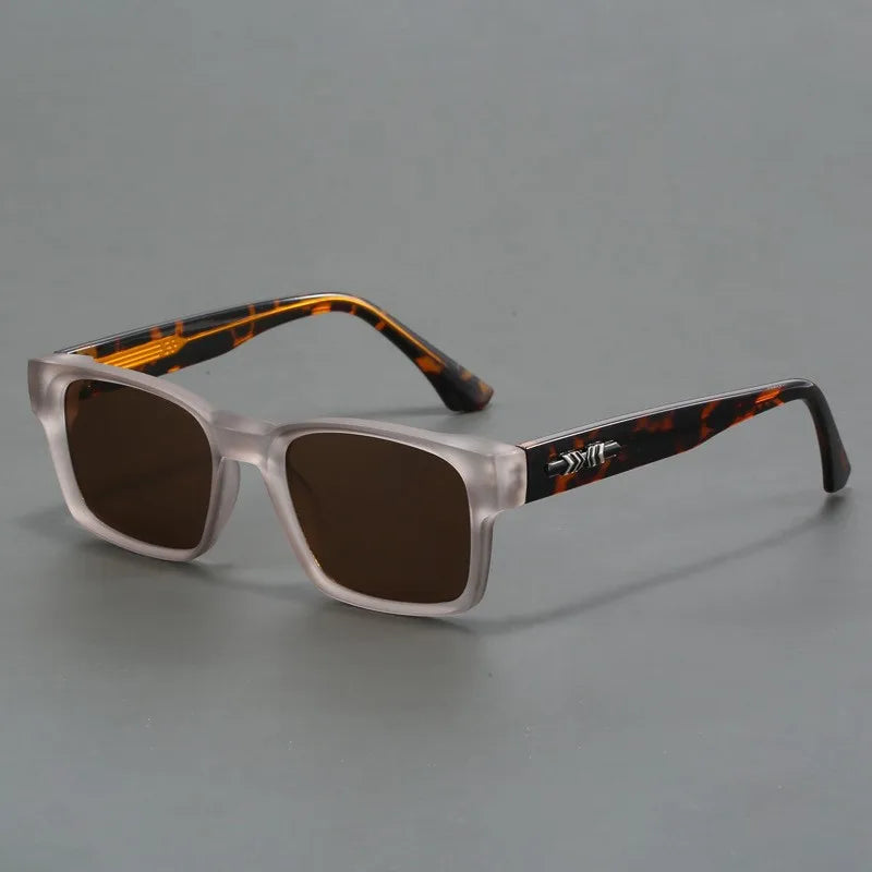 Lunettes homme monture carrée, coloris Orange