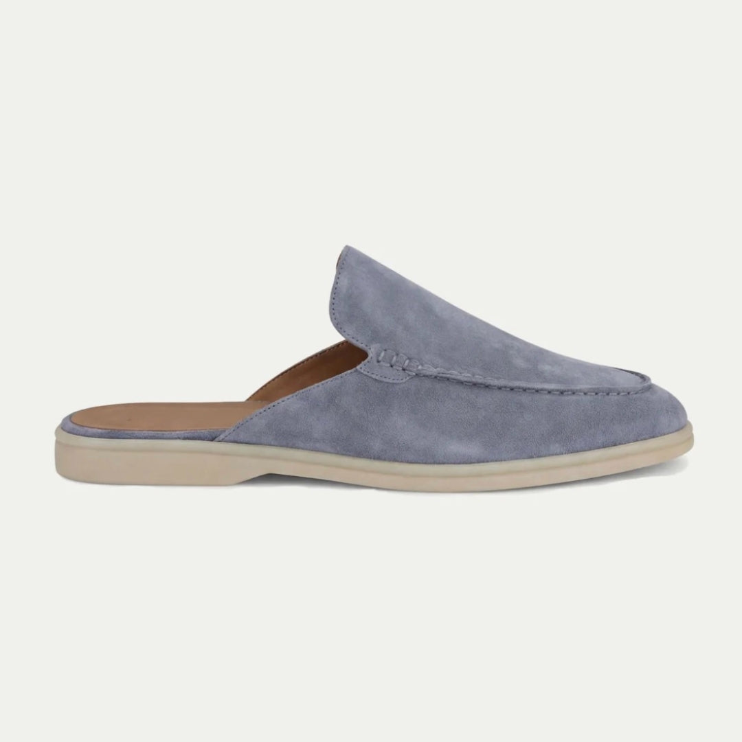 Mules homme à enfiler, coloris Bleu