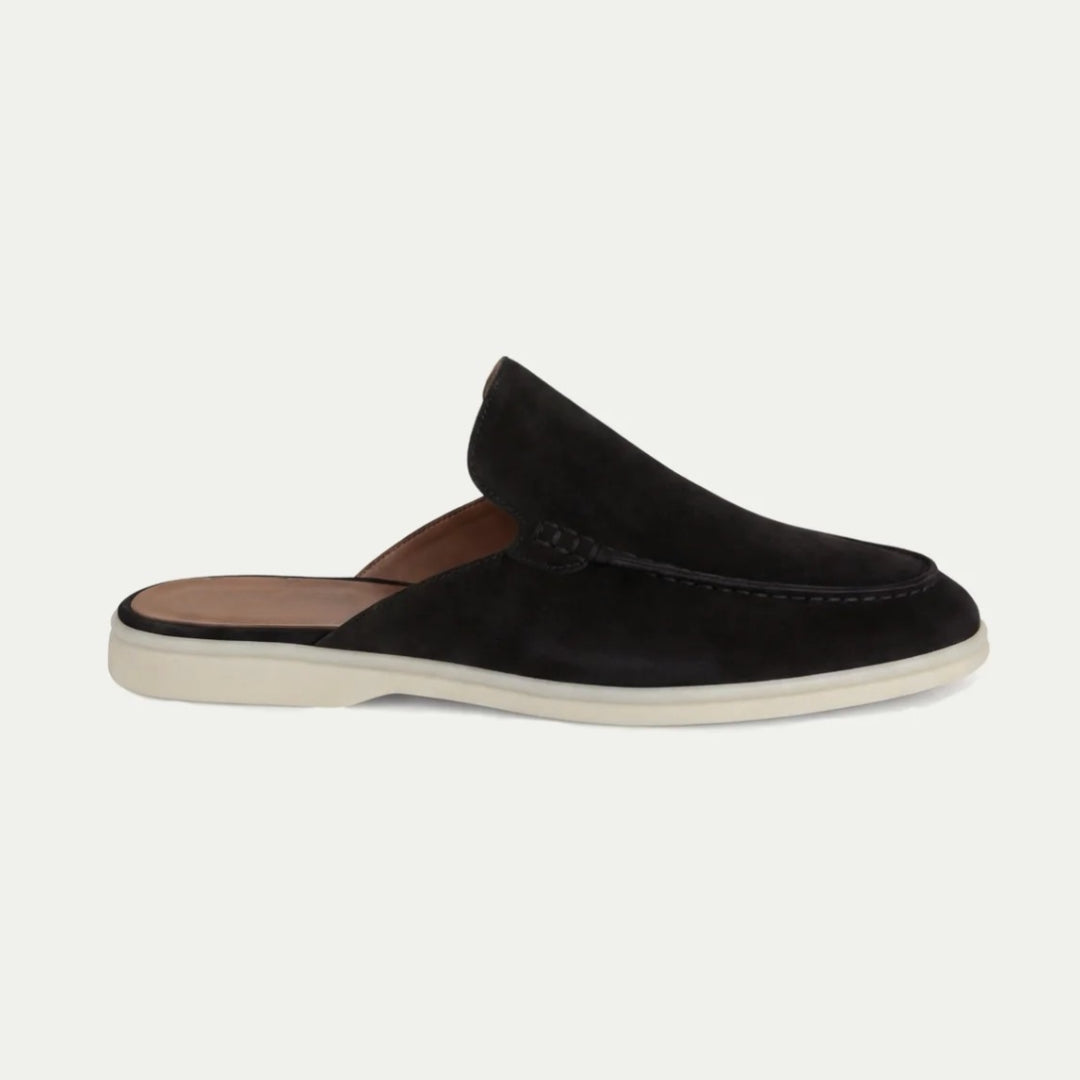 Mules homme à enfiler, coloris Noir