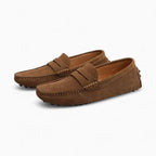 Mocassins Effet Daim Pour Hommes, coloris Marron, vue principale