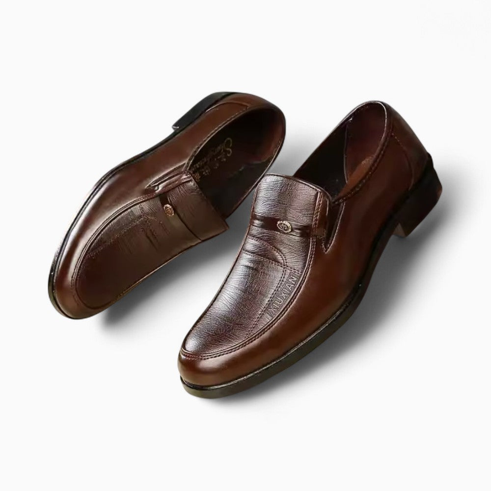 Mocassins En Cuir Synthétique Pour Homme, coloris Marron, vue 3