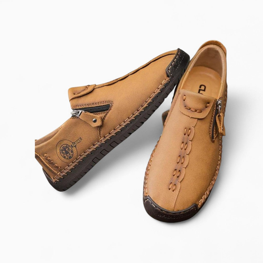 Mocassins Plats En Cuir Synthétique Pour Hommes, coloris Marron, vue 2