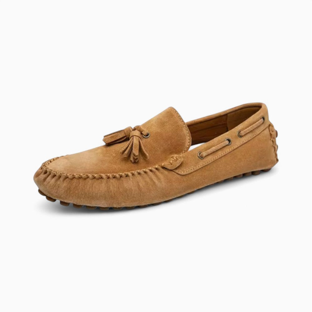 Mocassins pour Homme En Daim Marron, vue principale
