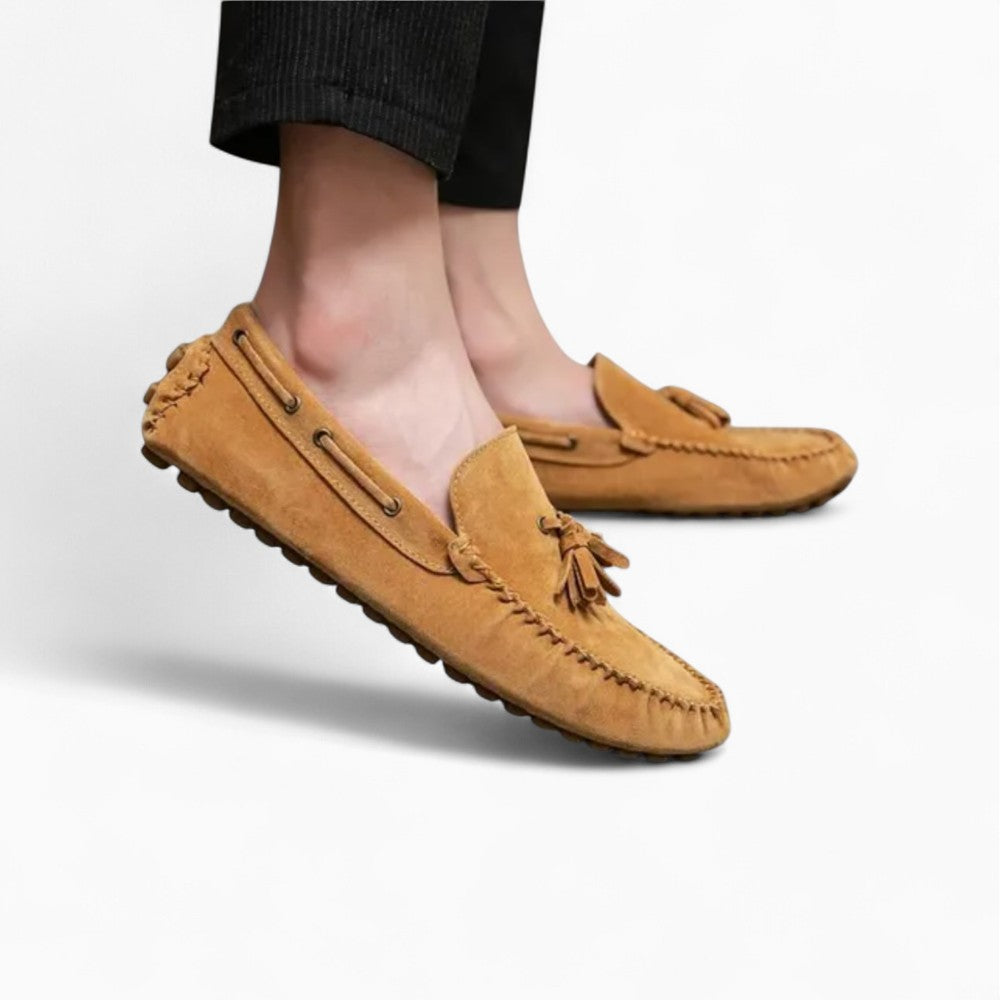 Mocassins pour Homme En Daim Marron, vue 4