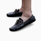 Mocassins Noirs Classiques En Cuir Synthétique Pour Homme, vue 2
