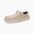 Mocassins à lacets à surface côtelée, coloris Beige, vue principale