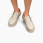 Mocassins à lacets à surface côtelée, coloris Beige, vue 4