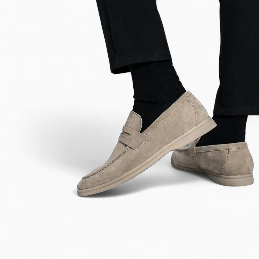 Mocassins En Daim Synthétique Pour Hommes, coloris Beige, vue 3
