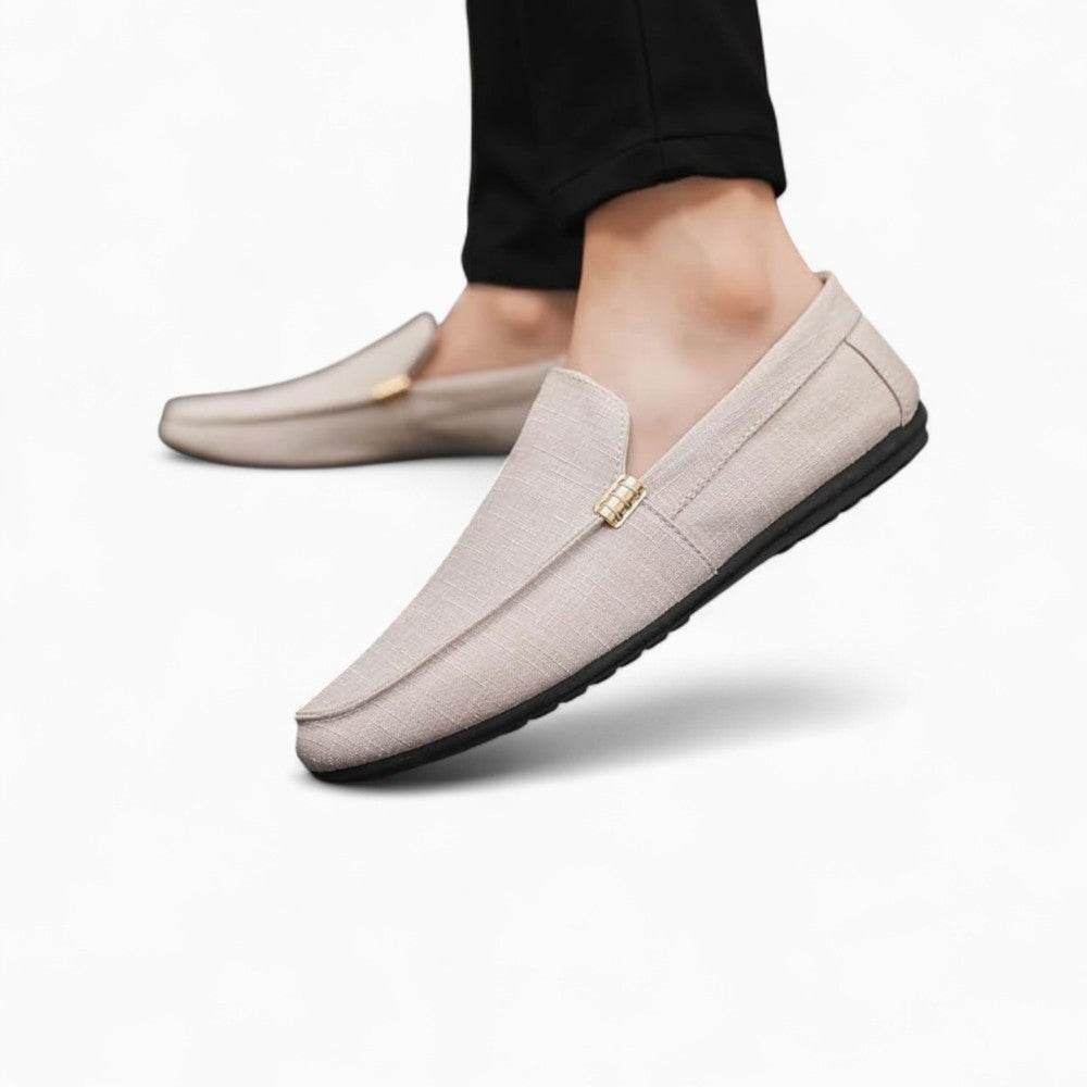 Mocassins En Daim Décontracté Beige Pour Homme, coloris Blanc, vue 3