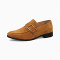 Mocassins En Daim À Talon Carré Pour Hommes, coloris Marron, vue principale