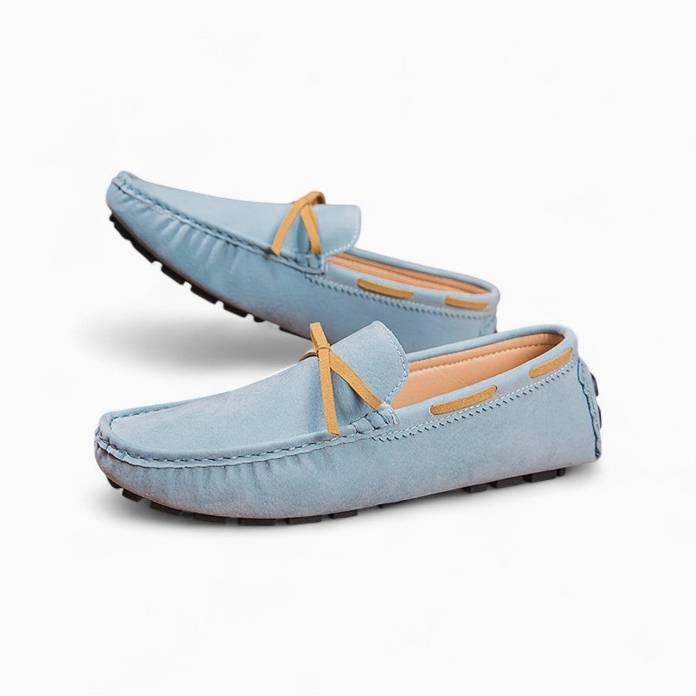 Mocassins En Daim À Nœud Pour Homme, coloris Bleu, vue 2