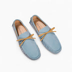 Mocassins En Daim À Nœud Pour Homme, coloris Bleu, vue 3