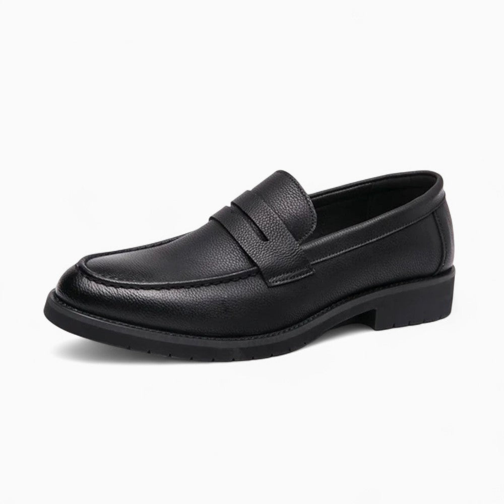 Mocassins En Cuir Formels Pour Hommes, coloris Noir, vue principale
