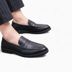 Mocassins En Cuir Formels Pour Hommes, coloris Noir, vue 2