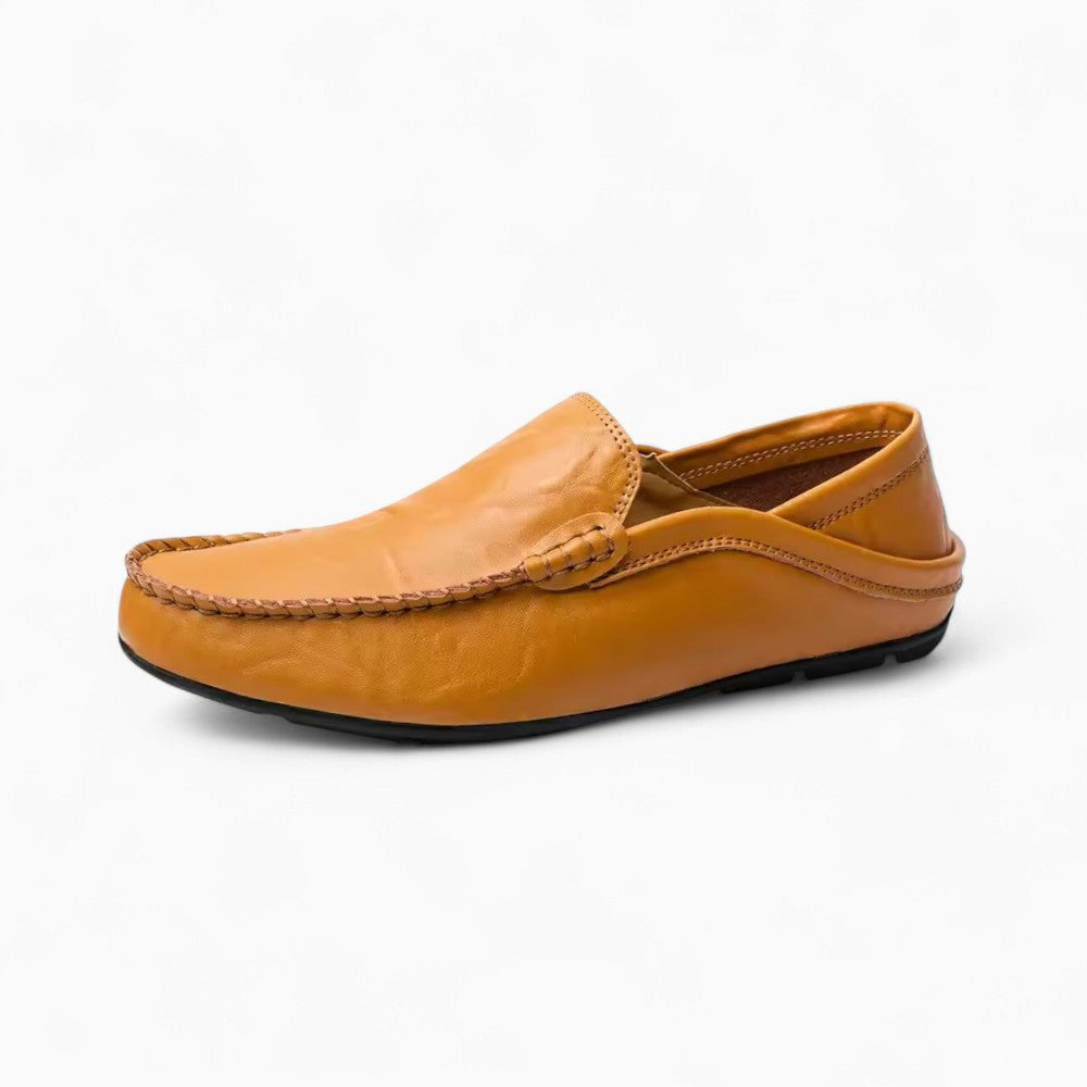 Mocassins En Cuir Synthétique Pour Hommes, coloris Marron, vue principale