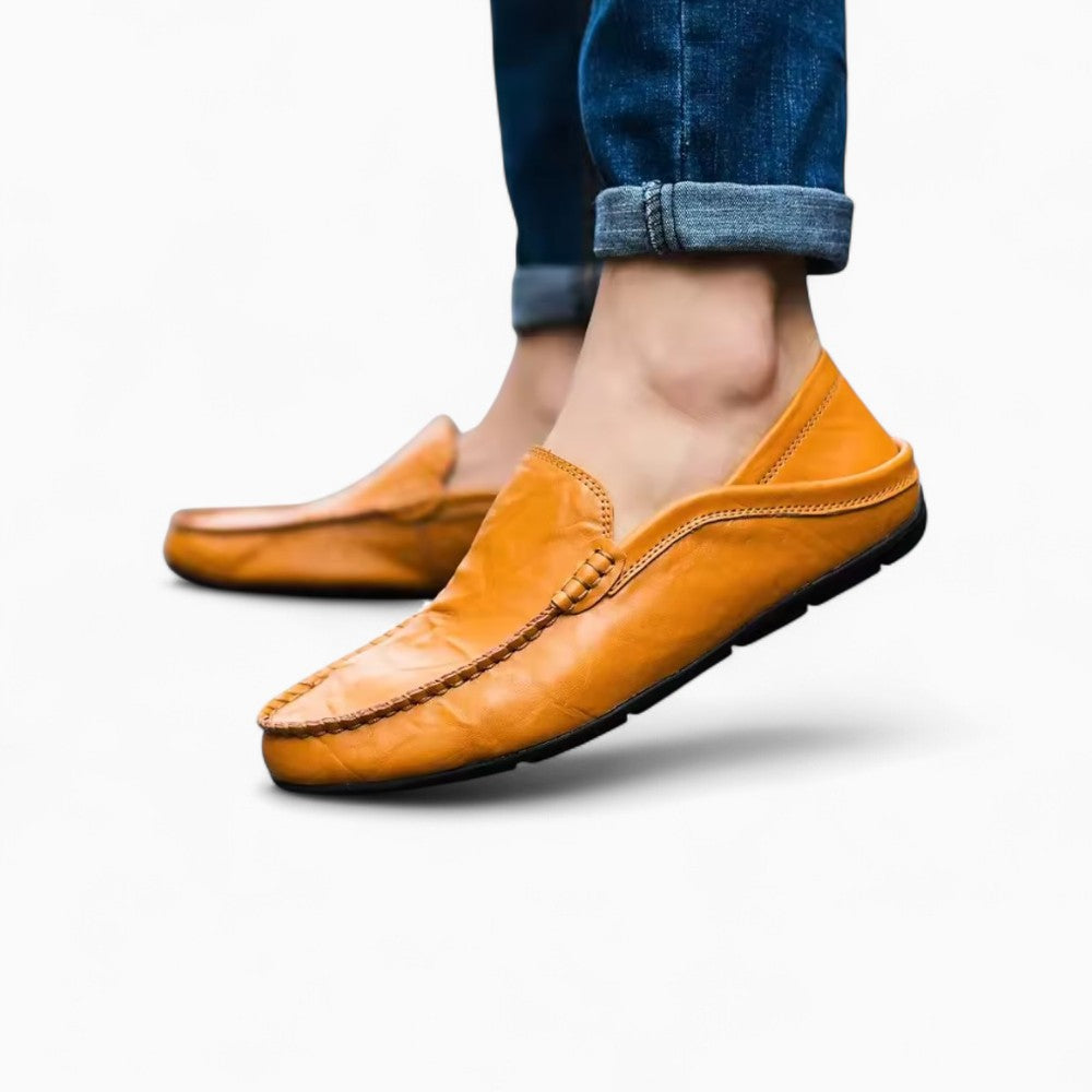 Mocassins En Cuir Synthétique Pour Hommes, coloris Marron, vue 2
