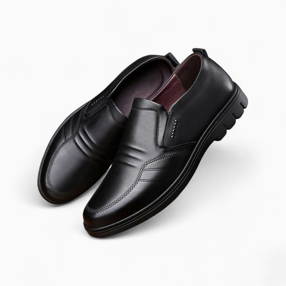 Mocassins En Cuir Synthétique Super Pour Hommes, coloris Noir, vue 2