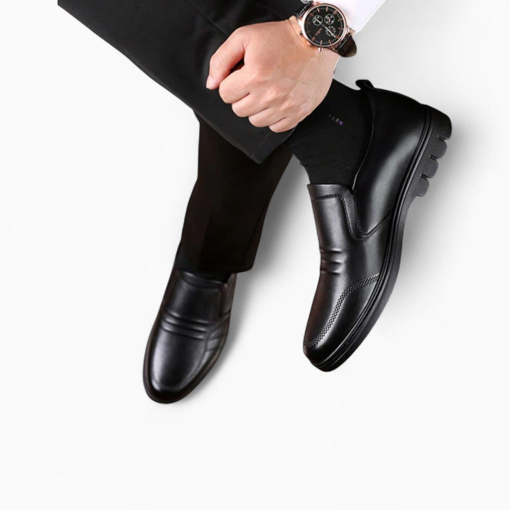 Mocassins En Cuir Synthétique Super Pour Hommes, coloris Noir, vue 4