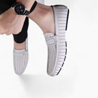 Mocassins Décontractés En Effet Cuir Blanc Pour Hommes, vue 4