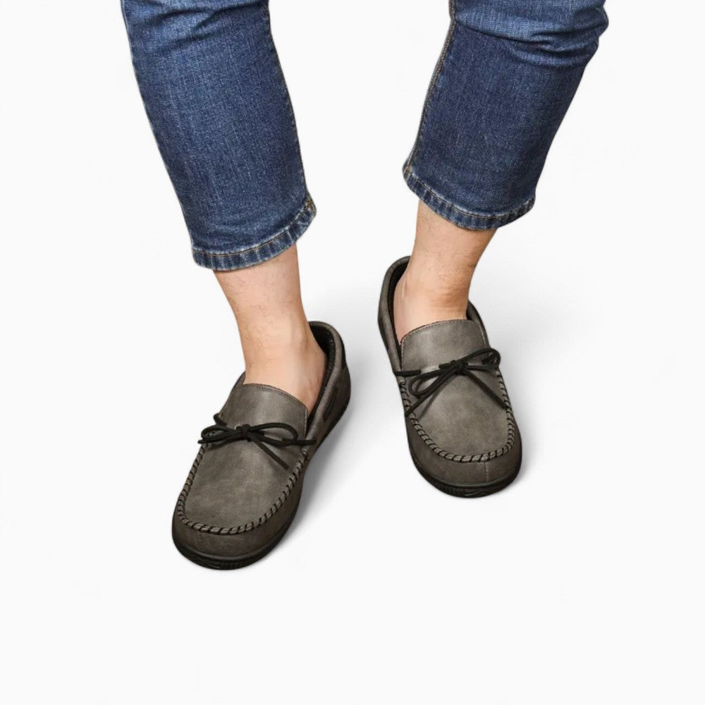 Mocassins Décontractés En Cuir Synthétique Pour Hommes, coloris Gris, vue 3