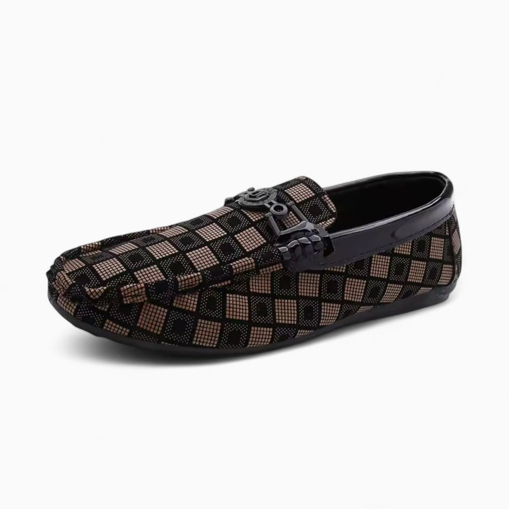 Mocassins Pour Hommes En Cuir Synthétique, coloris Noir, vue principale