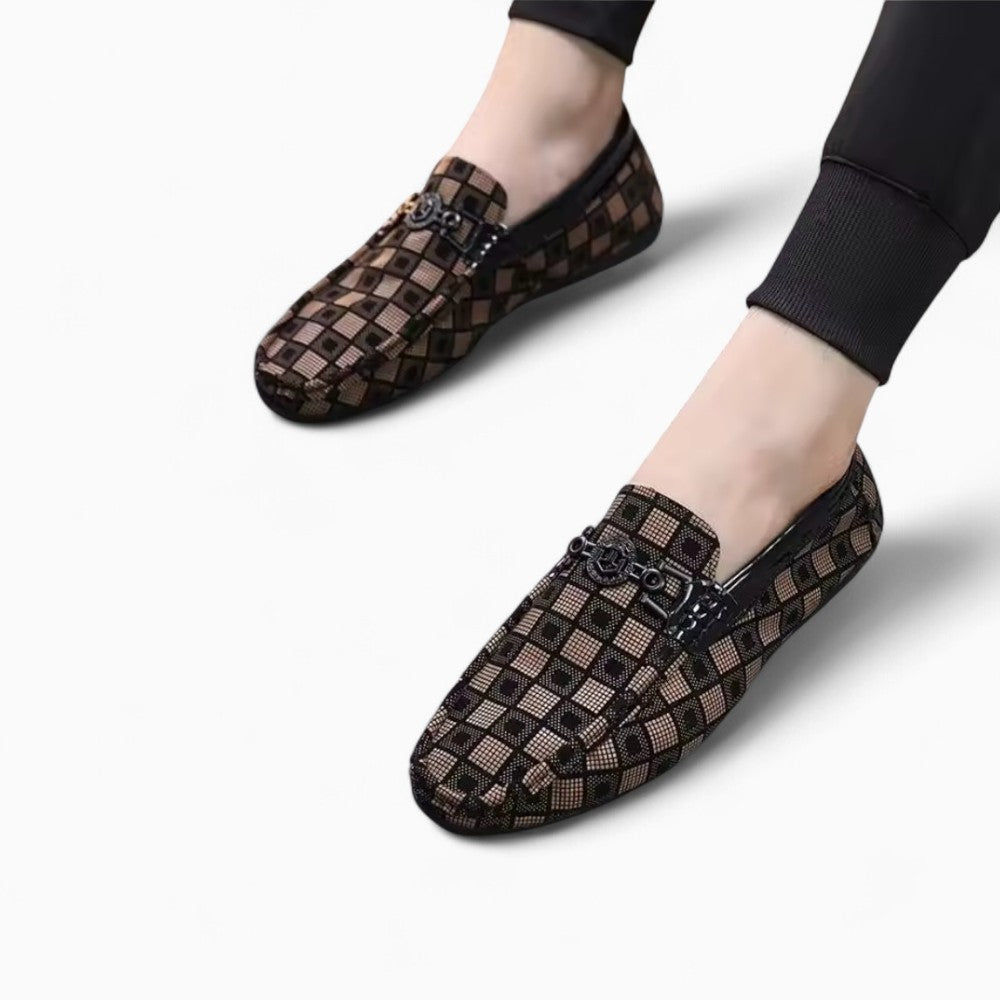Mocassins Pour Hommes En Cuir Synthétique, coloris Noir, vue 2