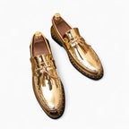 Mocassins À Glands Vernis À Boucle Dorée Pour Homme, vue 2