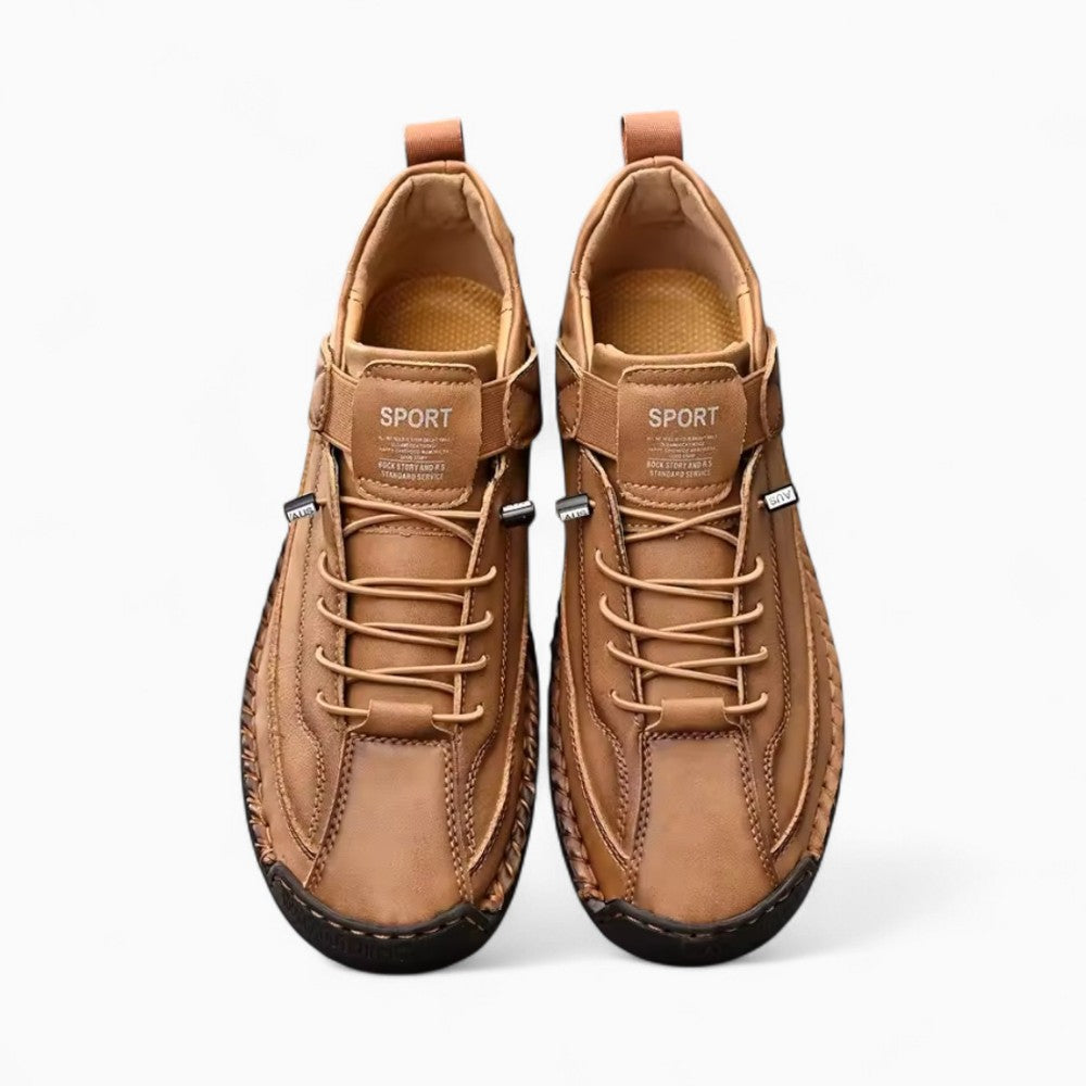 Chaussures En Cuir Décontractées Pour Hommes, coloris Marron, vue 2