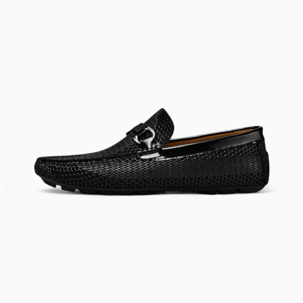 Mocassins Brillants En Cuir Pour Homme, coloris Noir, vue 2